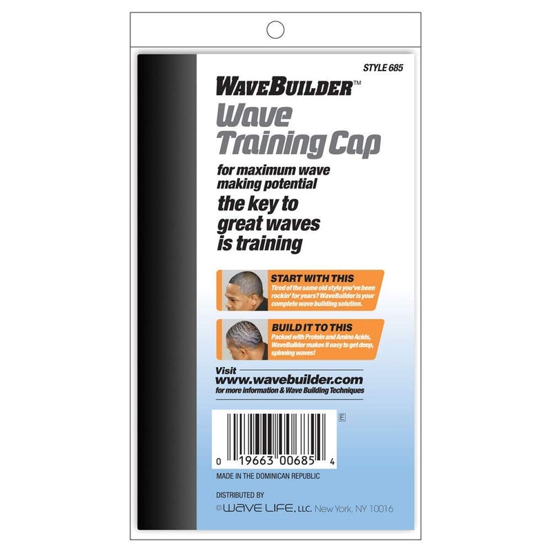 WAVEBUILDER Wave Training Cap, Black, 2 Pack - Image 2
